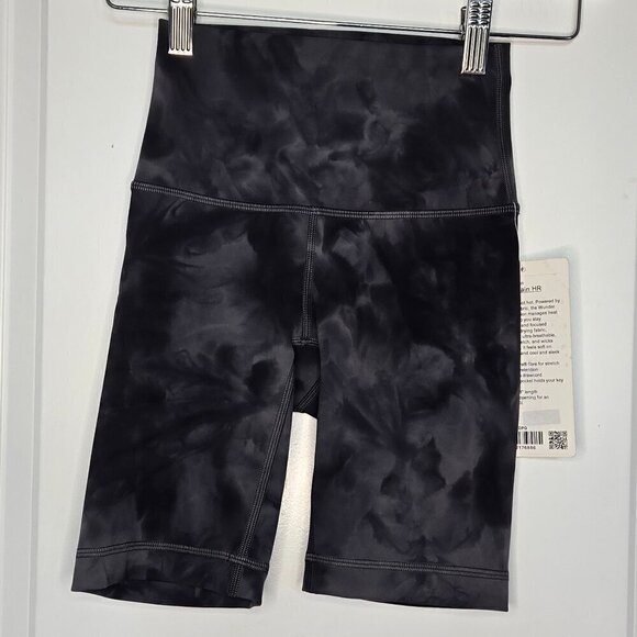 NWT Lululemon Wunder Train High-Rise Short 8"- 0 Diamond Dye Pitch Grey Graphite - Picture 3 of 8